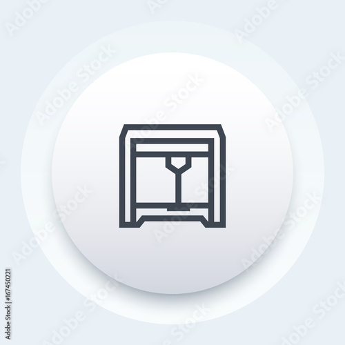 3d printer vector icon