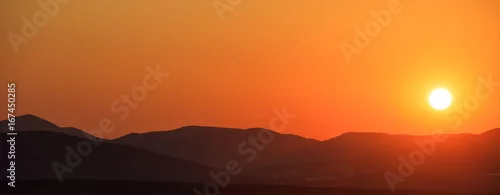 Panel kuchenny z motywem Mountains landscape at sunset