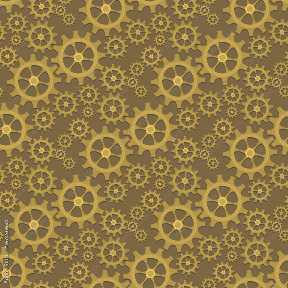 Seamless background with gears the wheels. Vector illustration. Seamless background with gears the wheels. Vector illustration.