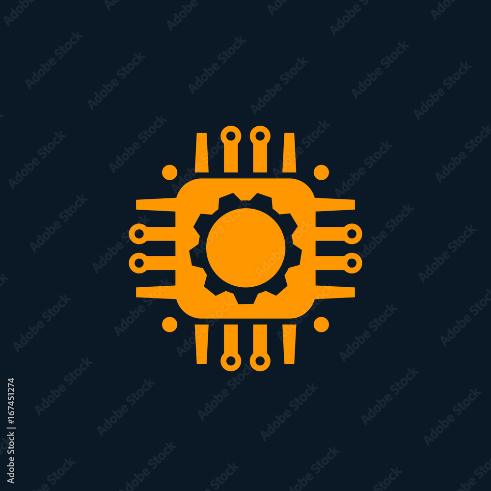 Fototapeta premium technology, circuit board vector icon