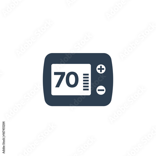 thermostat icon isolated on white