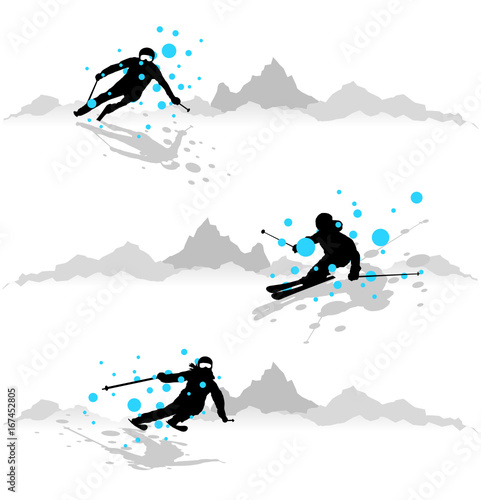 Skifahrer Berge