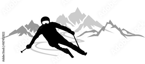 Skifahrer Berge
