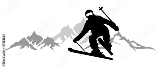 Skifahrer Berge