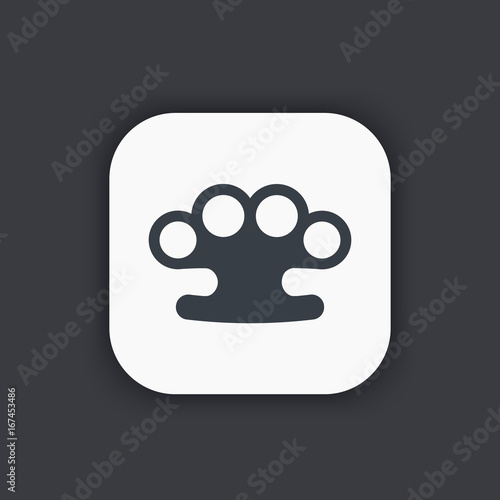 brass knuckles vector icon