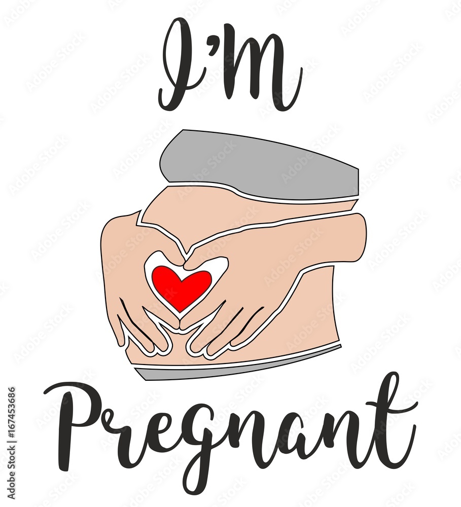 Joy of being pregnant Stock Illustration Adobe Stock