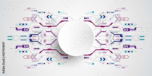 Vector abstract technology concept.