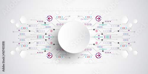 Vector abstract technology concept.