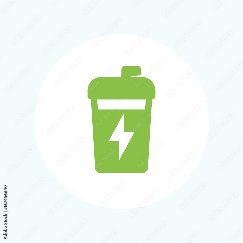 Sport shaker icon isolated on white Sport shaker icon isolated on white