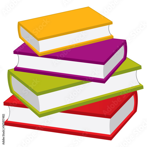Vector Stack of Books. Vector Pile of Books