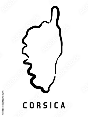 Corsica map shape photo