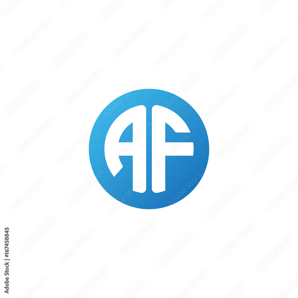 Initial letter AF, rounded letter circle logo, modern gradient blue color
Initial letter AF, rounded letter circle logo, modern gradient blue color