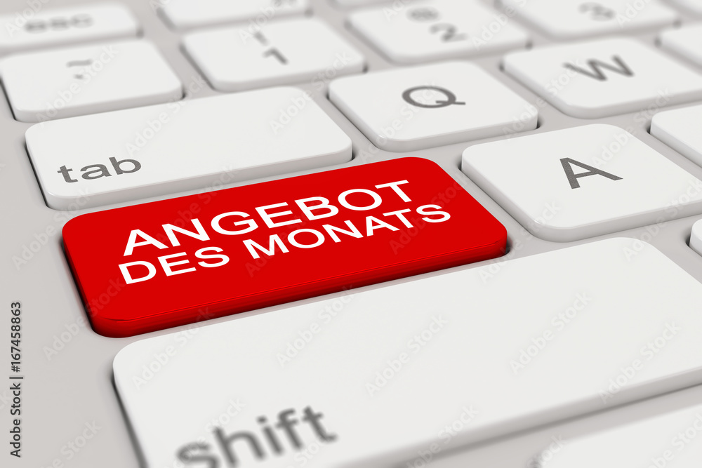 Fototapeta premium Tastatur - Angebot des Monats - rot