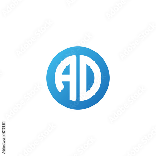 Free Download Initial letter AD, rounded letter circle logo, modern gradient blue color	
 
 - GFXLoad