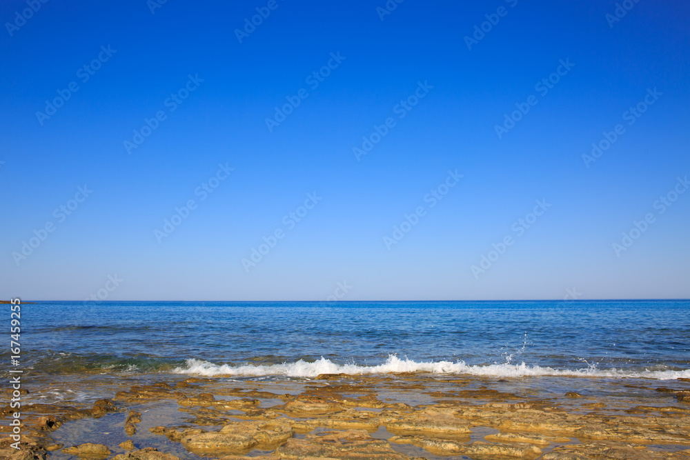 Sea and blue sky. Sea and blue sky.