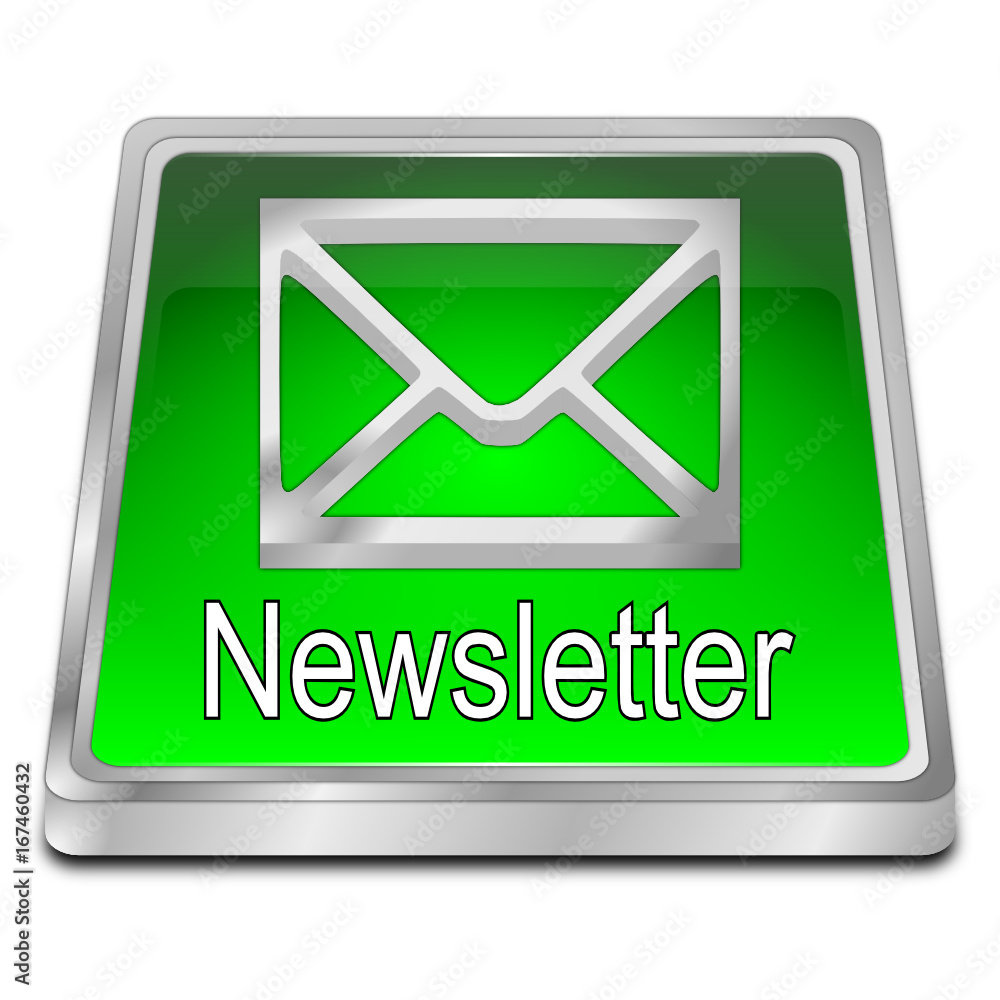 Newsletter Button - 3D illustration Newsletter Button - 3D illustration