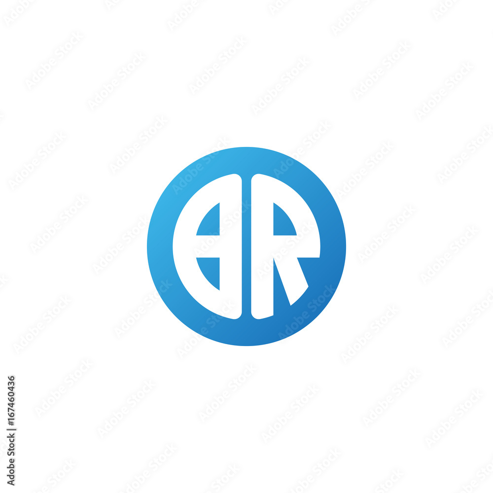 Initial letter BR, rounded letter circle logo, modern gradient blue color
Initial letter BR, rounded letter circle logo, modern gradient blue color