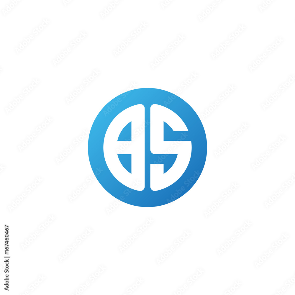 Initial letter BS, rounded letter circle logo, modern gradient blue color
Initial letter BS, rounded letter circle logo, modern gradient blue color