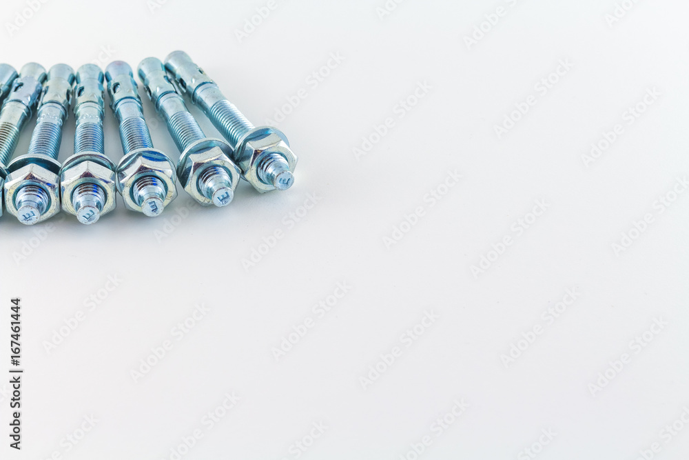 Nuts And Bolts Isolated on White Background Nuts And Bolts Isolated on White Background