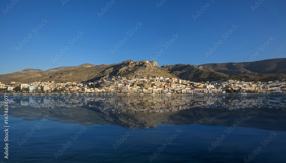 Kalymnos port, reflection on the sea