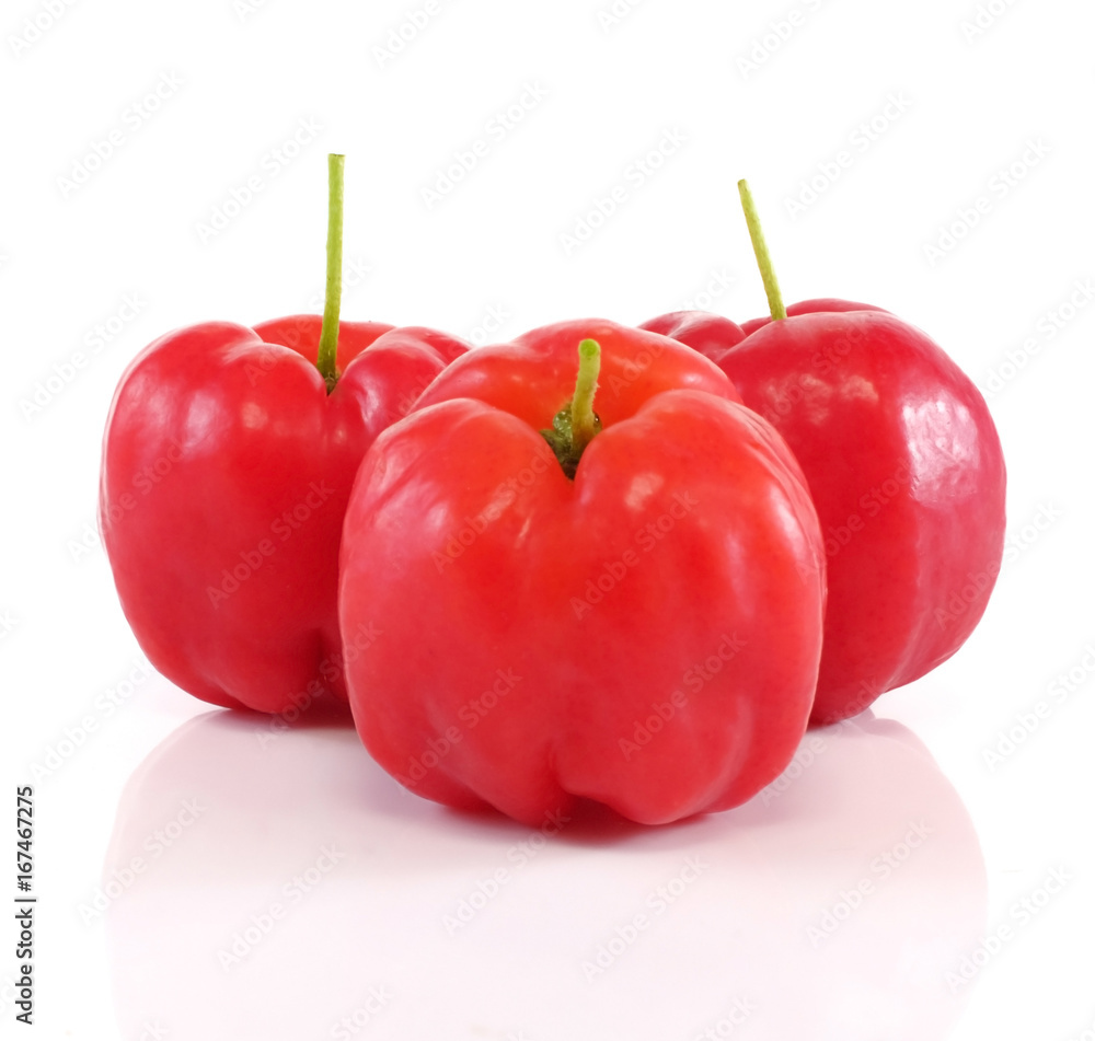 Acerola fruit close up on background Acerola fruit close up on background
