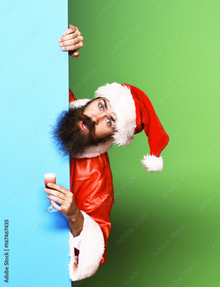 surprised bearded santa claus man surprised bearded santa claus man