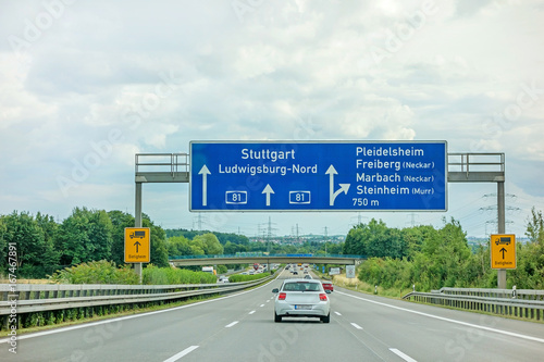 Motorway A81 - Stuttgart / Ludwigsburg / Pleidelsheim