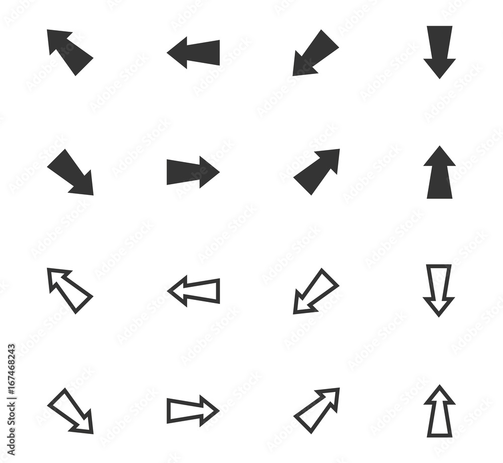 Arrows icons set Arrows icons set