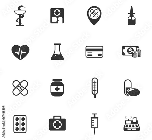 drug store icon set