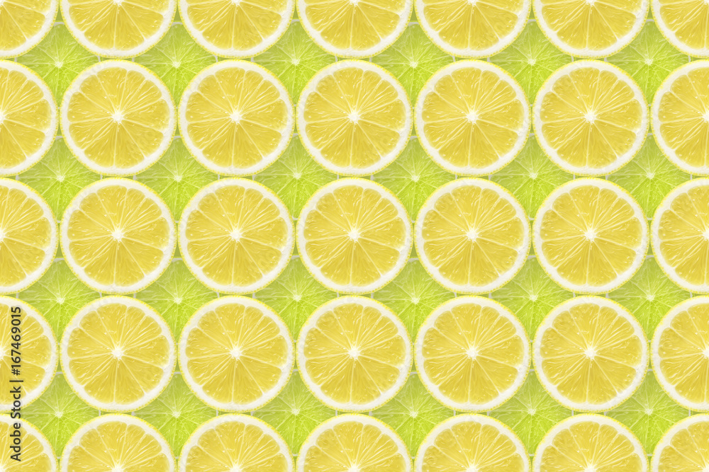 lemon over lime background
