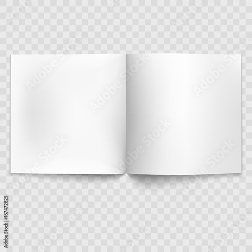 Blank open magazine isolated. EPS 10 vector