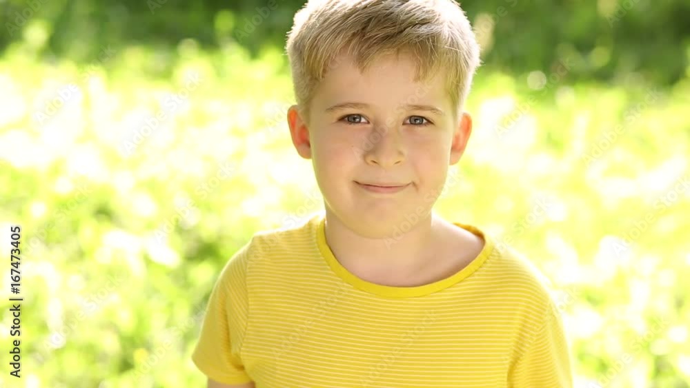 Funny boy. A child with a smile Funny boy. A child with a smile