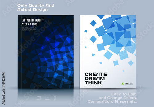 Set of Business vector template, brochure design, abstract annual report
