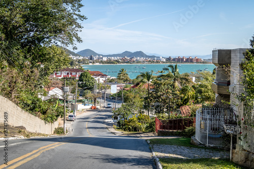 View of Jurere and Jurere beach - Florianopolis, Santa Catarina, Brazil
