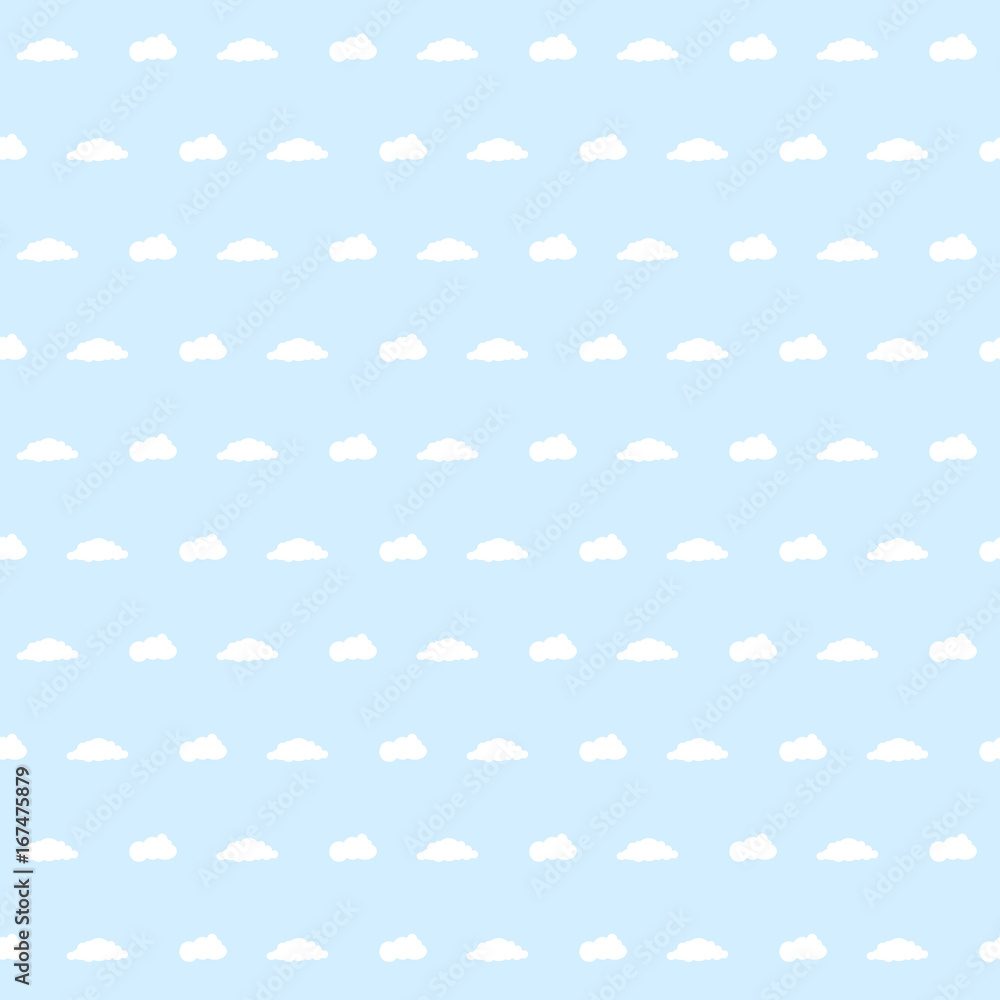 vector seamless background with sky and cloud, illustration eps 10
