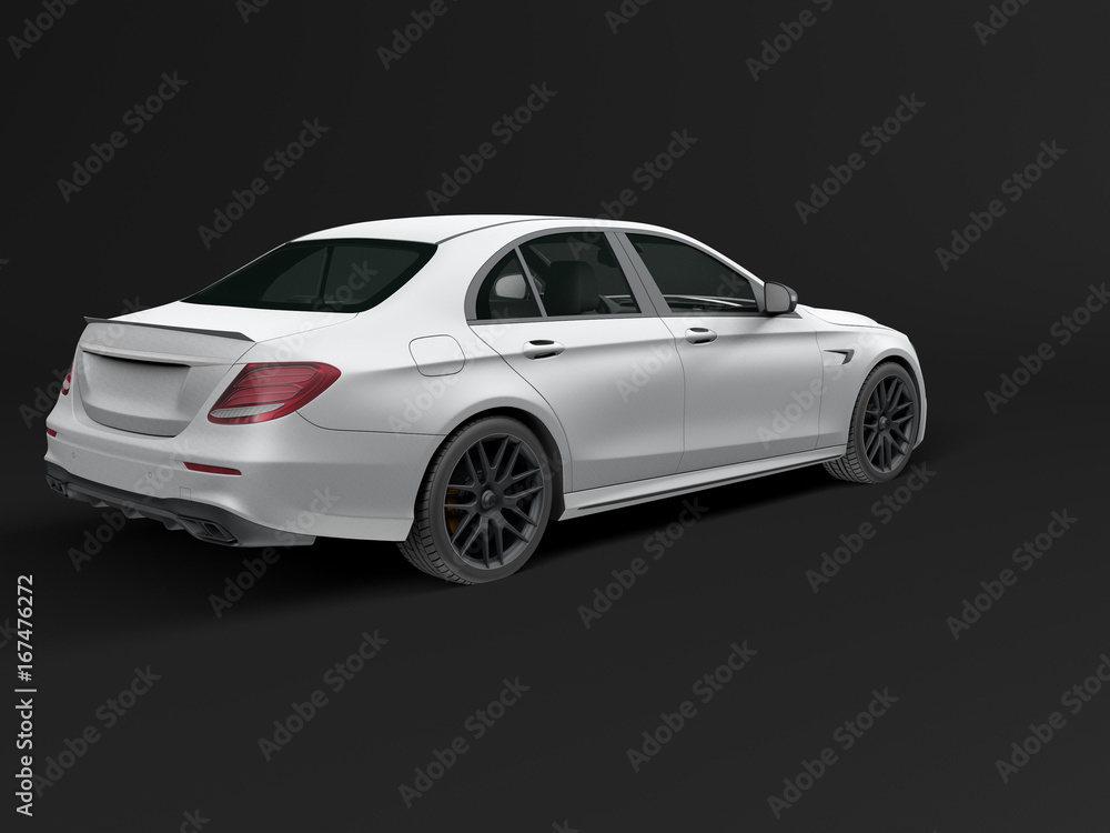 Naklejka premium Modern Car isolated on dark background