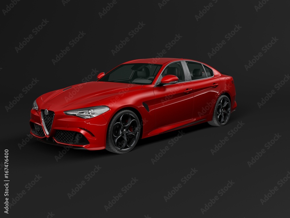 Fototapeta premium Car isolated on black background