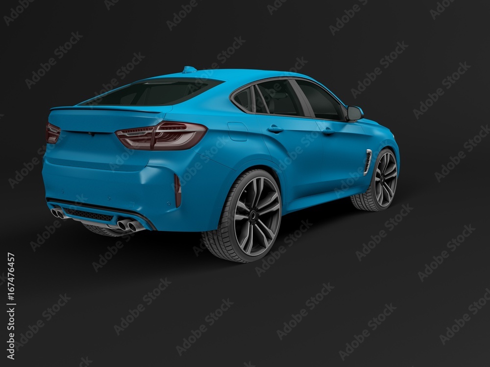 Fototapeta premium Car isolated on black background