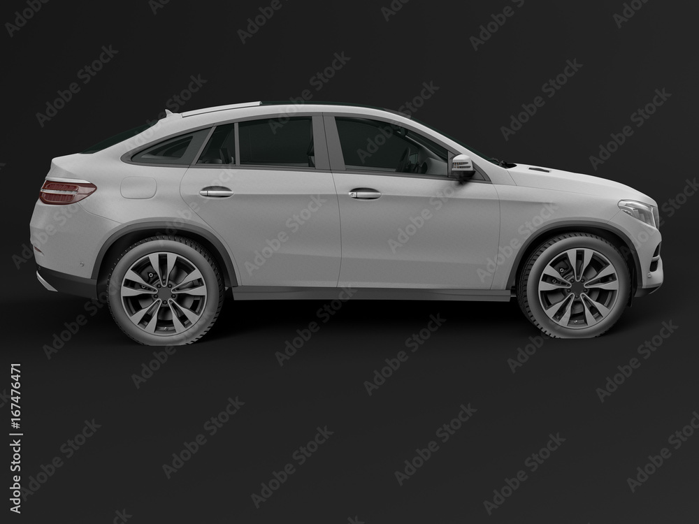 Fototapeta premium Car isolated on black background