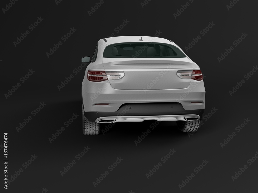 Fototapeta premium Car isolated on black background