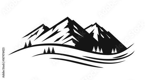 Mountain and landscape vector
