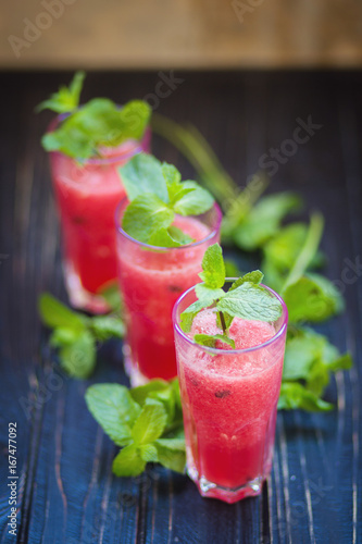 watermelon drink with mint