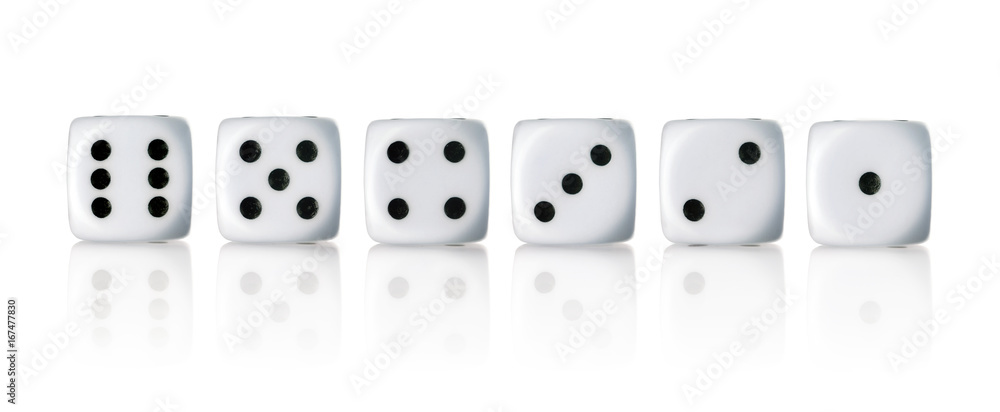 Dice white set Dice white set