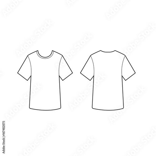 Blank t-shirt template vector