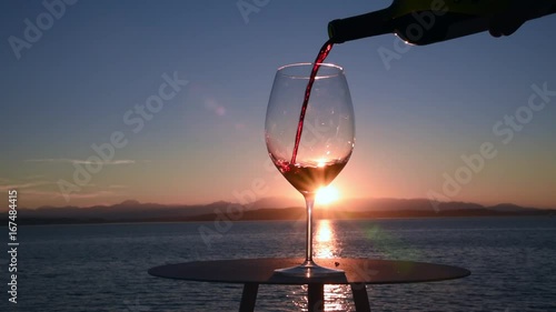 Pouring Red At Sunset