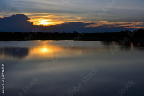 Namibia Okonjima game reserve lake sunset