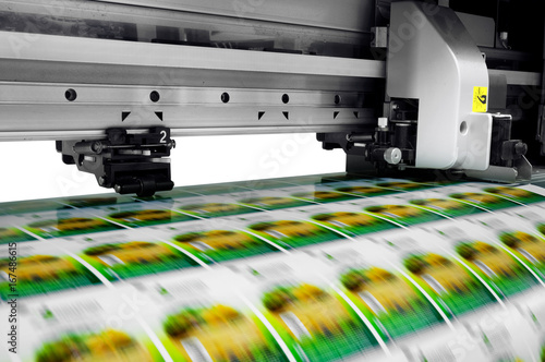 Foto large printer format inkjet working