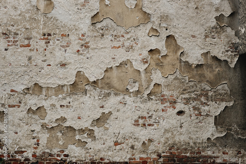 Pealing old brick wall