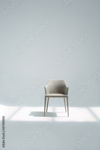 Beautiful grey chair in the studio photo