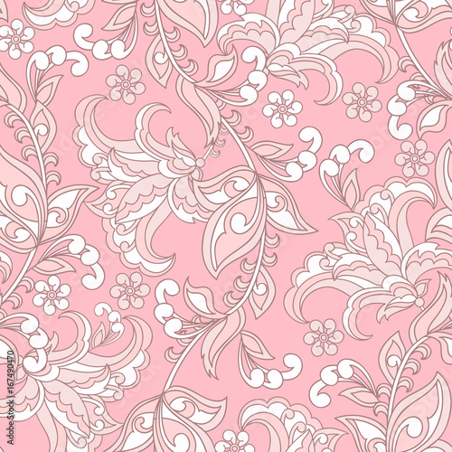 floral seamless pattern. Vintage vector background